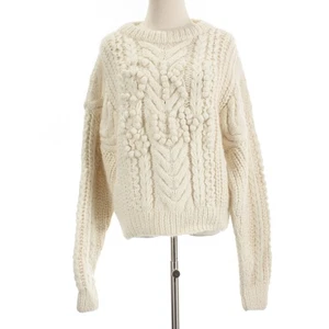 Lingua Franca Strickpullover Neu ohne Etikett Gr. M einfarbig elfenbein Alpaka/Wolle/Polyamid-Mischung - Bild 1 von 9
