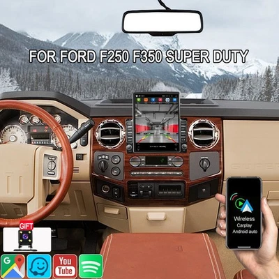 FOR FORD F250 F350 SUPER DUTY CAR STEREO RADIO ANDROID13 CARPLAY GPS FM BT NAVI - Image 1 of 4