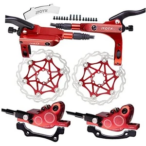 4-Piston MTB Hydraulic Brake Set with 160mm Floating Disc Rotors, Front and - Picture 1 of 7