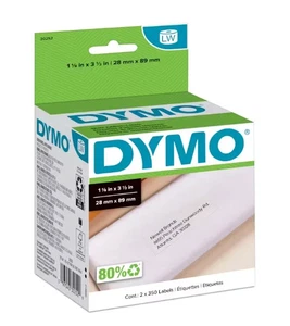 DYMO AUTHENTISCH LW WEISS POSTANSCHRIFT ETIKETTEN ETIKETTEN 2 ROLLEN À 350 (700 INSGESAMT) - Bild 1 von 3