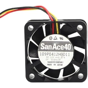 1pcs For SANYO 109P0412H9D11 4cm 12V 0.07A 3-wire Cooling Fan - Afbeelding 1 van 4