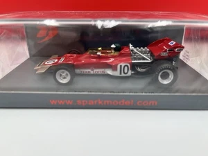 Jochen Rindt #10 1970 Lotus 72C - 1:43 Spark - Dutch Grand Prix Winner - Sealed - Picture 1 of 6
