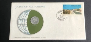 Coins of all Nations 1973 Mauritania 1/5 Ouguiya The Franklin Mint Coin & Stamp - Picture 1 of 2