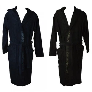 Accappatoio EMPORIO ARMANI in spugna di cotone incrociato con cappuccio articolo - Imagen 1 de 9