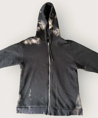 Boohoo Medium Black Tie Dye Zip Through Hoodie – Excellent Condition - Image 1 of 4