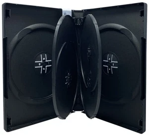 Black 6 Disc DVD Cases Lot - Afbeelding 1 van 6