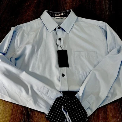 Four-Way Stretch Men's Dress Shirt Slim Fit Sz L NWT - Image 1 of 4