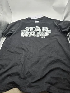 NEW Classic Star Wars Anime Style Logo Spell-Out Men's Black T-Shirt Size Large - Picture 1 of 5