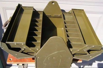 VINTAGE UNUSED W/ TAG GREEN KENNEDY CANTILEVER MECHANICS MACHINIST TOOL BOX EXCL - Image 1 of 4