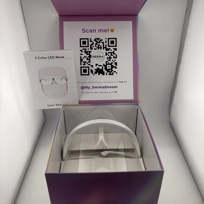 My Derma Dream Biolux Red, Blue, & Amber Light Therapy Face Mask Shield - Image 1 of 4