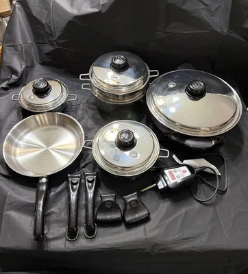 Juego de utensilios de cocina sin agua Saladmaster sartén de acero inoxidable 316L olla Foto 1 de 4