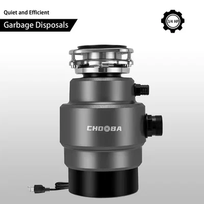 Grinder 3/4 HP Continuous Feed Garbage Disposal with Sound Reduction and Power C - Image 1 of 4