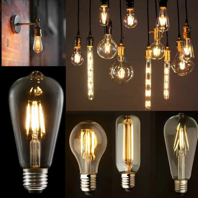 E27 LED Glühbirne Vintage Edison Filament Retro Leuchtmittel Bulbs Warmweiss - Bild 1 von 4