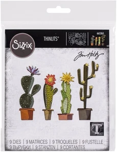 Sizzix Thinlits Matrizen von Tim Holtz 9/Pkg - Funky Cactus - 665365 - Bild 1 von 3