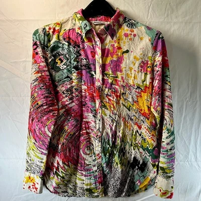 DESIGUAL Long Sleeve Colorful Swirl Ofelia Sz Large/Talla - Image 1 of 4