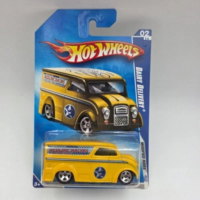 Hot Wheels Dairy Delivery 2009 amarillo Redline carreras cardado paseos modificados 02/10 Foto 1 de 4