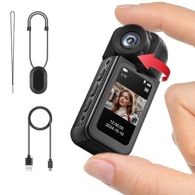 Mini Daumen Actionkamera HD Bodycam WiFi Sport Kamera Tragbare Körperkamera DE - Bild 1 von 4