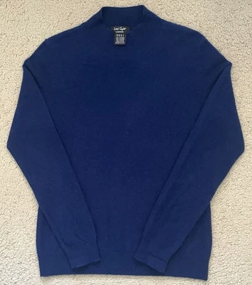 100% Cashmere Lord & Taylor Luxury Blue Mock-Neck Sweater Women’s (M) - Image 1 of 4