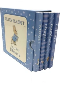 Beatrix Potter Peter Rabbit My First Library 4 Board Book Collection Set Number - Picture 1 of 2