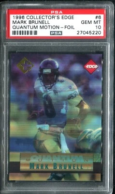 PSA 10 1996 Collector's Edge Quantum Motion Foil #6 Mark Brunell 224/500 POP1 - Image 1 of 2