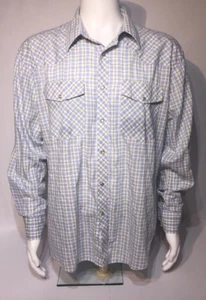 Georgio Patroni Men XL Dress Shirt Western Cowboy W.Pearl Snap Checker - Bild 1 von 7