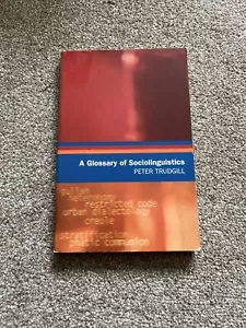 A Glossary of Sociolinguistics by Peter Trudgill (Paperback, 2003) - Picture 1 of 3