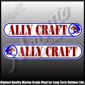 ALLYCRAFT - 455mm x 85mm - MIRRORED PAIR - BOAT DECALS - Bild 1 von 1