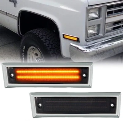 Smoked LED Side Marker Indicator Lights For GMC Jimmy Chevy Suburban K5 Blazer - Изображение 1 из 4