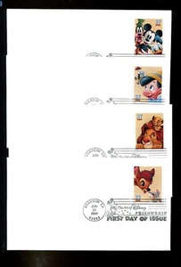 US FDC # 3865-3868 37c Art of Disney: Friendship none 4 FDC's  2004, 9p1537 - Picture 1 of 1