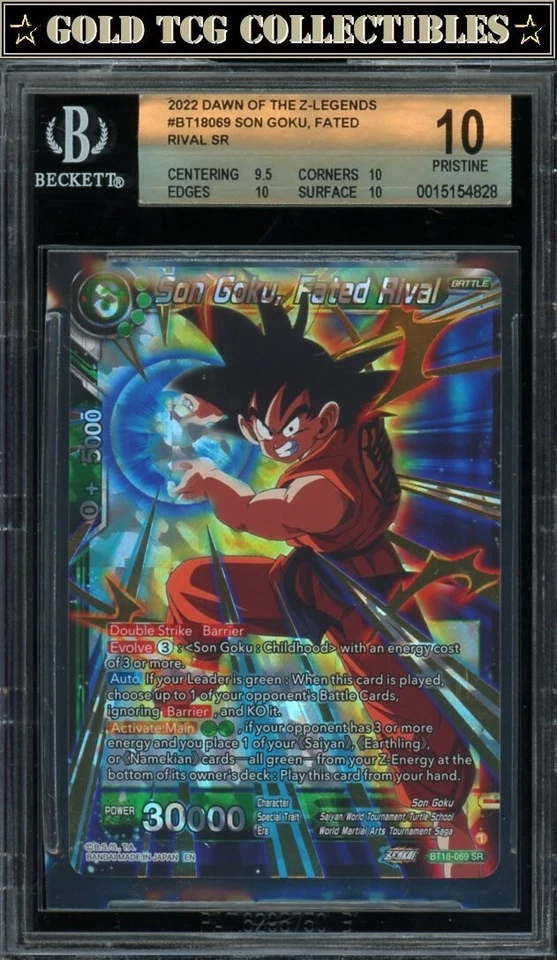 BGS 10 ⭐️ Son Goku Dawn Z-Legends Super Card Promo DBS DBZ Z Heroes - Image 1 of 1