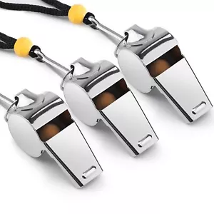 Whistles with Lanyard, Sports Whistle for Coach, Referee, School - Picture 1 of 6