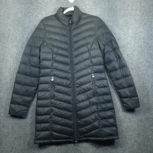 Roper Down Puffer Jacket Coat Women's M Black Long Length Coat Western Look READ - Picture 1 of 18