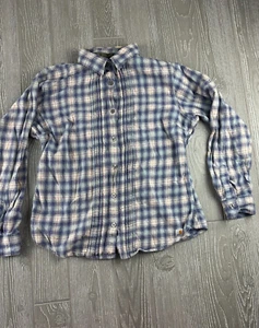 Carhartt Flannel Shirt Girl’s Size XL 16-18 Button Up Plaid Purple - Picture 1 of 8