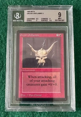 Orcish Oriflamme - BETA - MTG - BGS 9. MINT. Beauty. More MTG In My Store. - Image 1 of 2