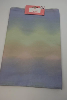 Table Runner Ombre Green Blue Pink Cotton Poly Blend Washable 13"x72" - Image 1 of 3