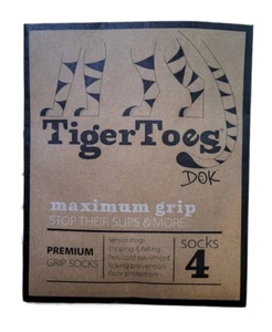 TigerToes Maximum Grip Hundesocken für rutschige Böden Größe Medium Neu in Verpackung - Bild 1 von 4