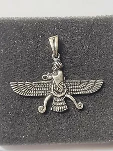 Faravar Sterling Silver King Cyrus Persepolis Pendent - Picture 1 of 11