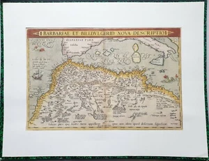 XVI ème - Afrique La Barbarie Rare Belle Carte par Ortelius 65x50 Editée en 1572 - Picture 1 of 6