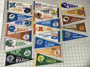 X23 NFL Vintage 1980er 9 Zoll Filz Football Mini-Wimpel - Bild 1 von 11
