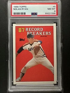 1988 Topps Nolan Ryan #6 NM-MT 8 - Hall of Famer - Picture 1 of 2