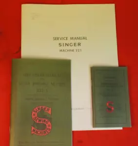 Singer Featherweight 221 Sewing Machine Dealer Adjusters Repair Manuals Set of 3 - Picture 1 of 14