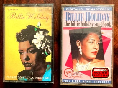 2 cassette tapes, BILLIE HOLIDAY Songbook & Please Don't Talk About Me, Sealed - Image 1 of 2