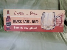 Black Label Beer Carling Wall Sign Rare Best In Any Glass! Pic! Cleveland Ohio