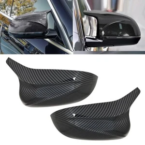 For BMW X3 X4 X5 G01 G02 G05 Rearview Mirror Side Cover Cap Carbon Fiber Look CT - Picture 1 of 6