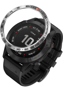 BaiHui Anello Lunetta Compatibile con Orologio Garmin Fenix 6/6 Pro, Acciaio Inossidabile - Foto 1 di 4
