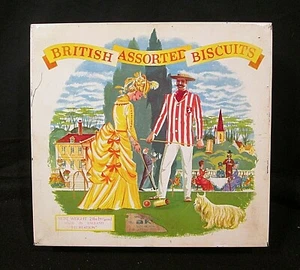 GALLETAS SURTIDAS BRITÁNICAS Caja de Estaño RECREACIÓN Tema Avoirdupois 32 oz De Colección - Imagen 1 de 6