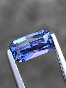 1,70 Cts Squisito Fiordaliso Blu Taglio Radiante 100% Zaffiro Naturale Sri Lanka - Foto 1 di 5