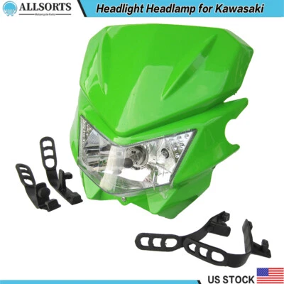 LED Headlight Headlamp For Kawasaki KLX110 KLX125 KLX250 KLR140 KLR300 KLR450 - Image 1 of 4