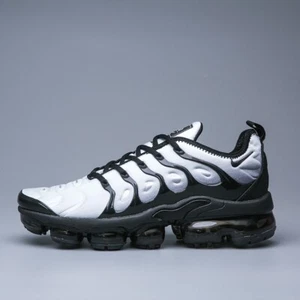 Nike Air Vapormax Plus Men's Size Sneaker Running Shoes White Black - Picture 1 of 6