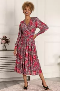 Jolie Moi Vanessa langärmeliges Netzkleid Größe 8 UVP £69 - Bild 1 von 3